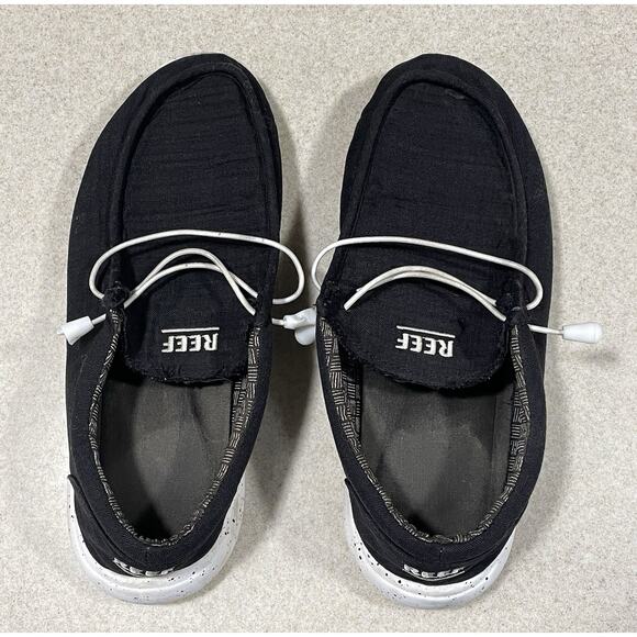 Reef Men’s Size 9 Cushion Coast TX Charcoal Black Relaxed Fit Comfort Shoes - Picture 4 of 10